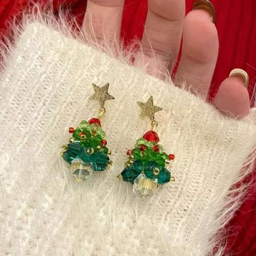 全新 聖誕節 聖誕樹 耳環 Earring