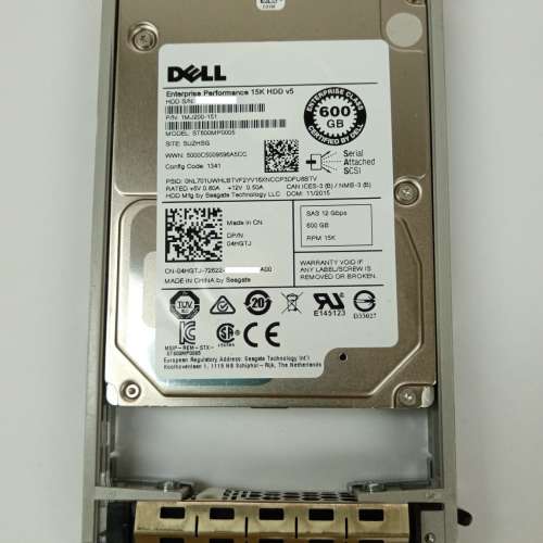 Dell 600B 12 Gbps 15K 2.5" SAS HDD P/N: 04HGTJ