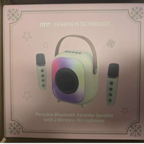 ITFIT 便携式 Bluetooth Karaoke Speaker 連2個無線咪