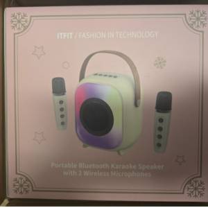 ITFIT 便携式 Bluetooth Karaoke Speaker 連2個無線咪