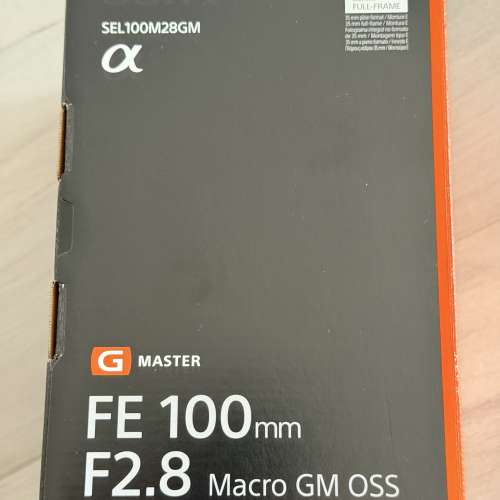 Sony FE 100 mm F2.8 Macro GM OSS SEL100M28GM 行貨全新未用有保養