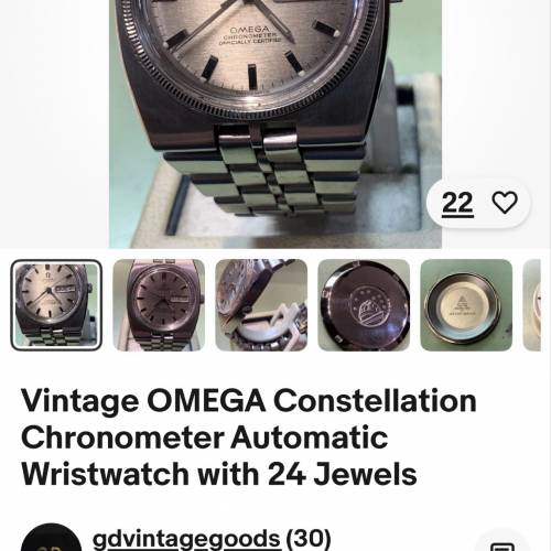 歐米茄珍藏版星座大霸王(Vintage OMEGA Constellation Chronometer Automatic Wris...