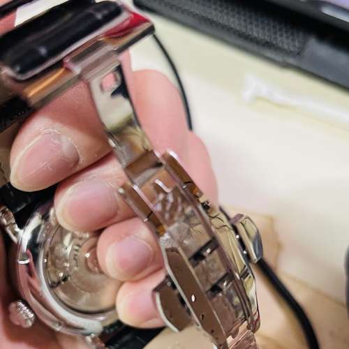 海鷗錶 open heart 透底 動能顯示 45小時動能 精鋼蝴蝶扣 真牛皮帶