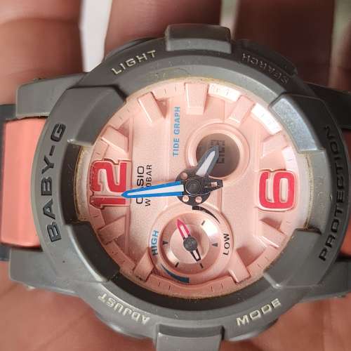 CASIO 卡西歐 BABY-G 衝浪滑板極限運動數位錶-粉橘 (BGA-180-4B2)