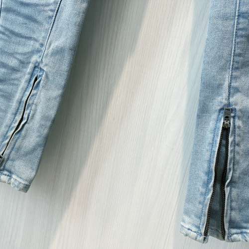 日本潮牌 Semantic Design Biker Jeans 男裝仿舊牛仔褲 淺藍色虎紋 Smart Casual