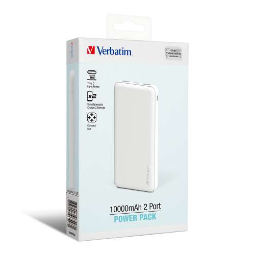 Verbatim 10000mah 2 port power bank 尿袋 充電寶 充電池