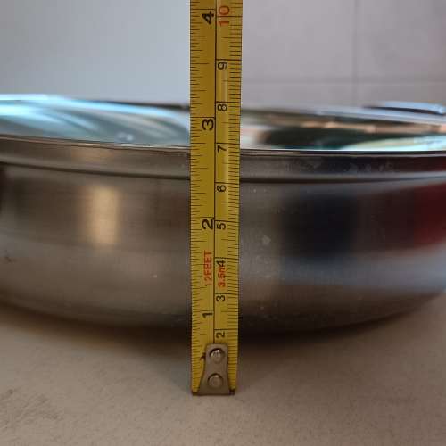 全新 26cm 雙耳鍋連玻璃蓋