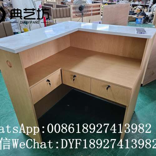 收銀櫃 #前台櫃 #公司前台吧檯 #茶水櫃 #餐廳收銀櫃 #雲石前台吧枱 #收納儲物櫃 #餐...