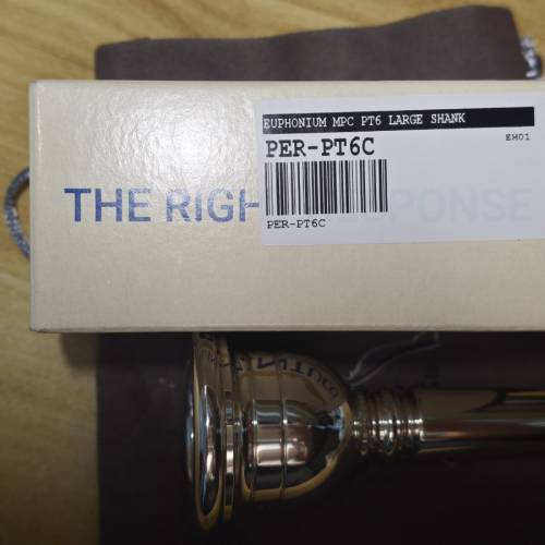 全新 Perantucci PT-6C Large shank 上低音號嘴/吹嘴/mouth piece（euphonium）吹嘴...