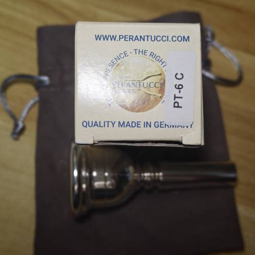 全新 Perantucci PT-6C Large shank 上低音號嘴/吹嘴/mouth piece（euphonium）吹嘴...