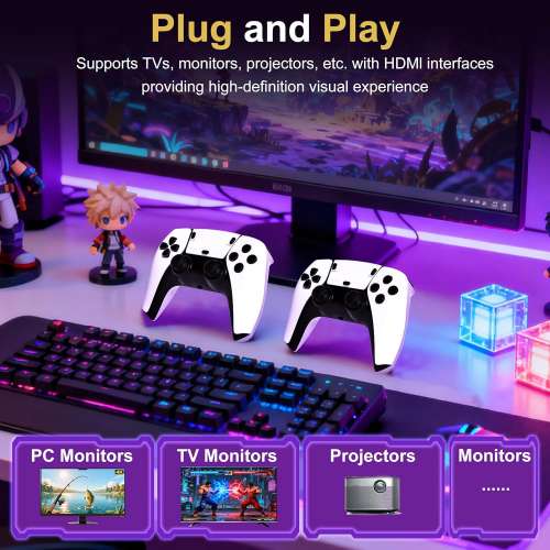 4K HDMI Retro Game Stick Pro (Advanced Ver.), Plug & Play Video Game Console