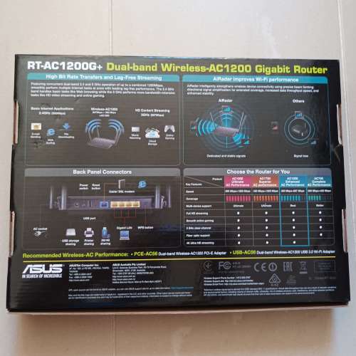 Asus RT-AC1200G+ wired & Dual-band Wireless-AC1200 wi-fi Router