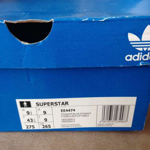 👟 ADIDAS SUPERSTAR Shoes Sneakers UK9 Men NEW 全新運動鞋 👟