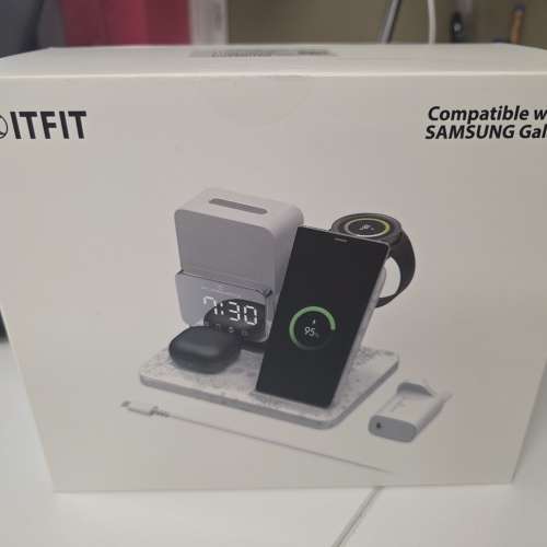 ITFIT Samsung 3-in-1 Charging Stand with 30W USB-C AC Adaptor 3合1無線充電板 ...
