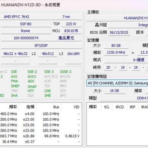 EPYC 套裝電腦帶BMC , EPYC 7642 48核心 , 80GB RAM , Famsiang 2TB NVMe SSD, GT1030