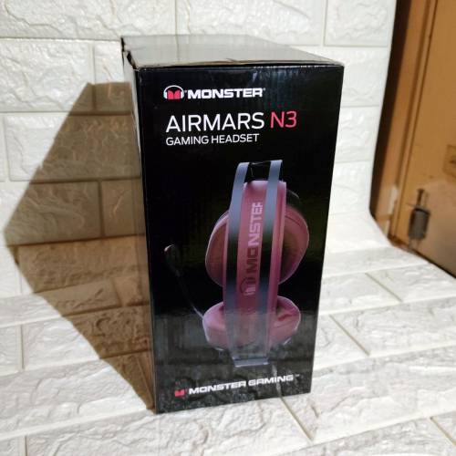全新行貨勁靚聲Monster Airmars N3 USB 7.1 頭戴式電競耳筒 黑紅色