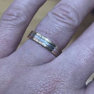 原裝正版 CARTIER 18k 750 三色戒指 57圈口 $8888