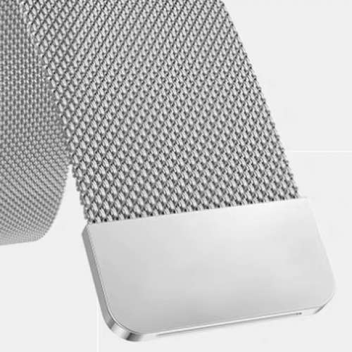 Apple Watch 44/45mm 銀色不鏽鋼織錶帶 SE/4/5/6/7代通用