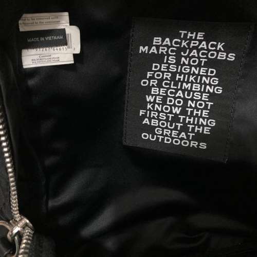 MARC JACOBS BLACK BACKPACK 黑色濺水尼龍背囊