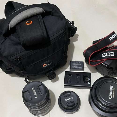 Canon EOS 750D 淨機 18-135天涯鏡 10-22超廣角 24f2.8大光圈人像 相機袋