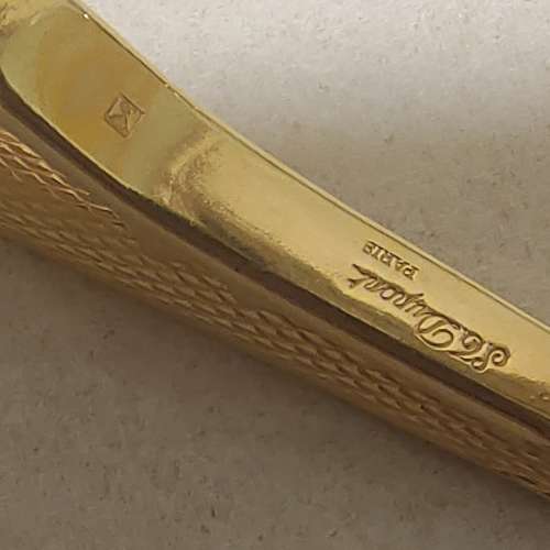 S.T Dupont 真包金領帶夾