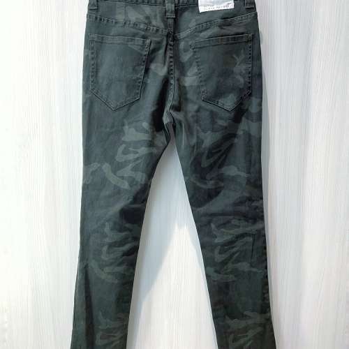日本潮牌 Flash Report 男裝迷彩牛仔褲 Camouflage Jeans 軍綠色 Smart Casual