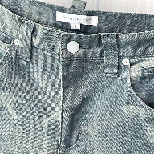 日本潮牌 Flash Report 男裝迷彩牛仔褲 Camouflage Jeans 軍綠色 Smart Casual