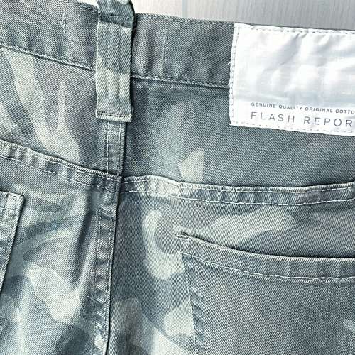 日本潮牌 Flash Report 男裝迷彩牛仔褲 Camouflage Jeans 軍綠色 Smart Casual