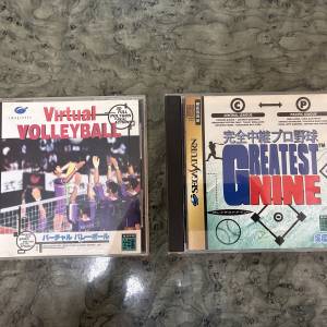 $29兩隻Saturn game:虛擬排球 + Greatest Nine 野球