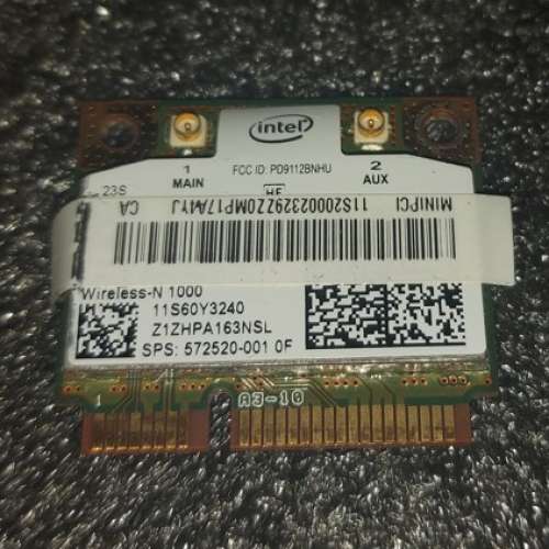 Intel Wireless-N 1000 wifi card