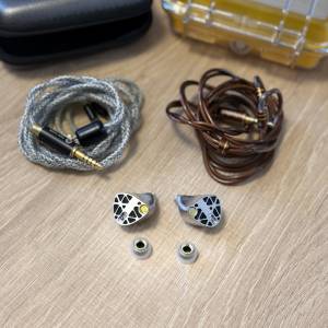 DIY EDO 耳機單邊 2靜電，4動鐵（2高2中）同軸雙動圈（2低）金屬半開放式耳機