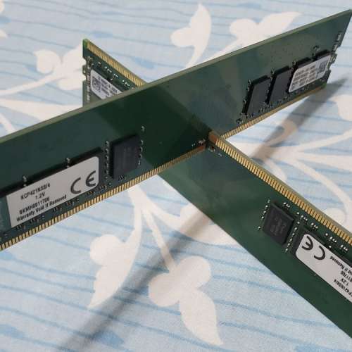 Kingston ddr4 2133Mhz 4GB ram x2條