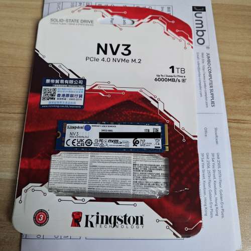 Kingston NV3 1TB NVME SSD