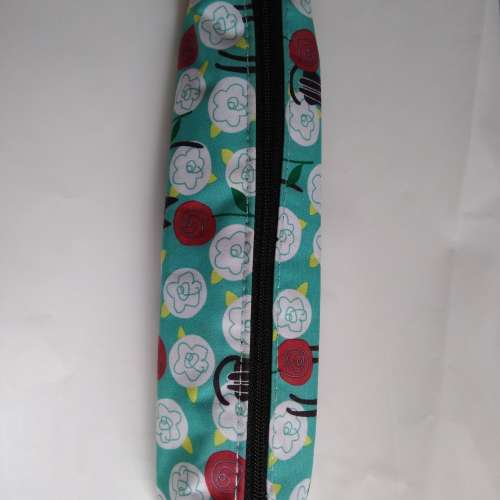 布筆袋,貓圖案。