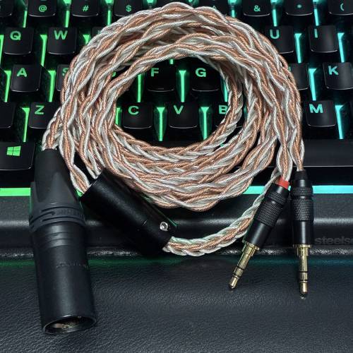 8股單晶銅單晶銅鍍銀混編 升級耳機線