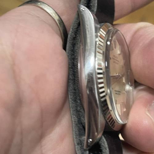 ROLEX 1601 經典鋼皇 黑骨釘 K金狗牙圈 1570機芯 送靚皮帶 $23500