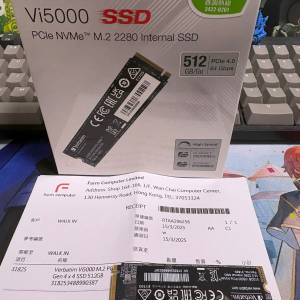 Verbatim Vi5000 PCIe Gen 4 NVMe M.2 512GB