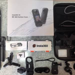Insta360 X5 萬能套裝、行貨、全新多種原裝配件及副廠配件、 未拆包裝、未激活 (一...