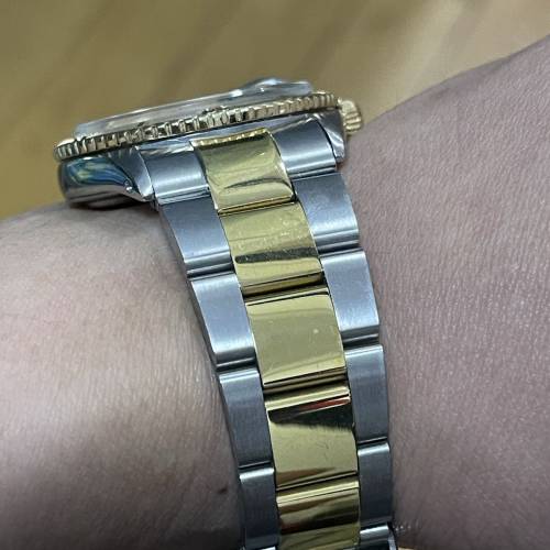 好L靚😂 Rolex 1625 舊裝金鋼爬山虎 可轉動黃金外圈 膠鏡 全自動1570機芯 送代用帶...