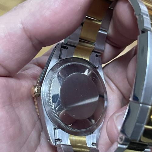 好L靚😂 Rolex 1625 舊裝金鋼爬山虎 可轉動黃金外圈 膠鏡 全自動1570機芯 送代用帶...