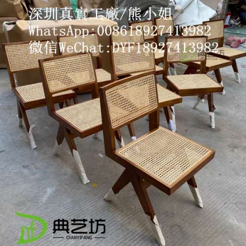 訂造藤椅，復古餐廳藤椅訂造，北歐實木編藤餐椅，西餐咖啡茶餐廳日料店複古休閑椅子...