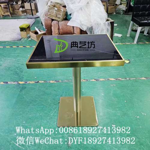 高檔酒吧吧枱訂造，土豪金包邊吧枱，黑色人造石面餐枱，專業訂造雲石方檯，訂造高...