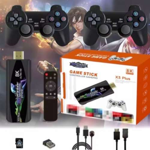 X3 PLUS HDMI GAME Stick Retro Gaming Console TV Stick -Android & Gaming Dual Sys