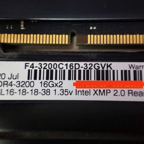 G.Skill Ripjaws V DDR4 32GB (16GB x 2) 3200MHz CL16