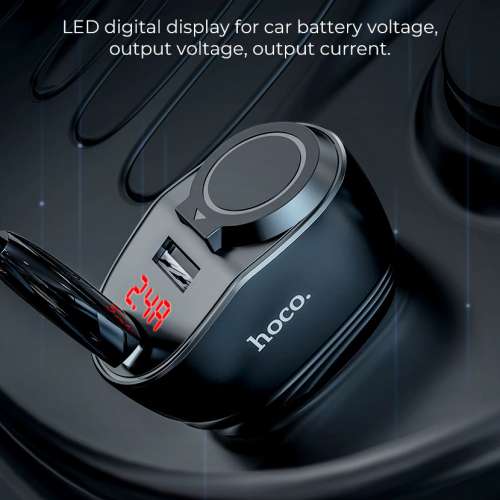 Thunder power Z34, 96 Watt car charger (REAL-TIME Monitoring Car Voltage)