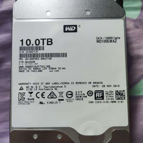 WD Elements 10TB 拆盒( WD100EMAZ-00WJTA0)