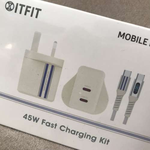 ⚡️ ITFIT 45W Fast Charging Kit (Charger+Cable) ITFITPW28 NEW 全新 充電器+充...