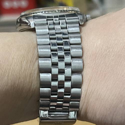 ROLEX 1601 經典鋼皇 黑骨釘 K金狗牙圈 1570機芯 6251H炮仗帶18格 $26800