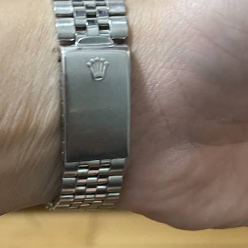 ROLEX 1601 經典鋼皇 黑骨釘 K金狗牙圈 1570機芯 6251H炮仗帶18格 $26800