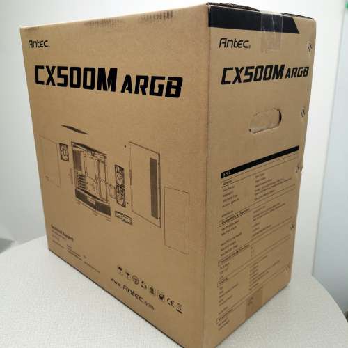 全新 Antec CX500M ARGB Matx Gaming Case 海景 無立柱 全景 機箱 - Black 【新版本...